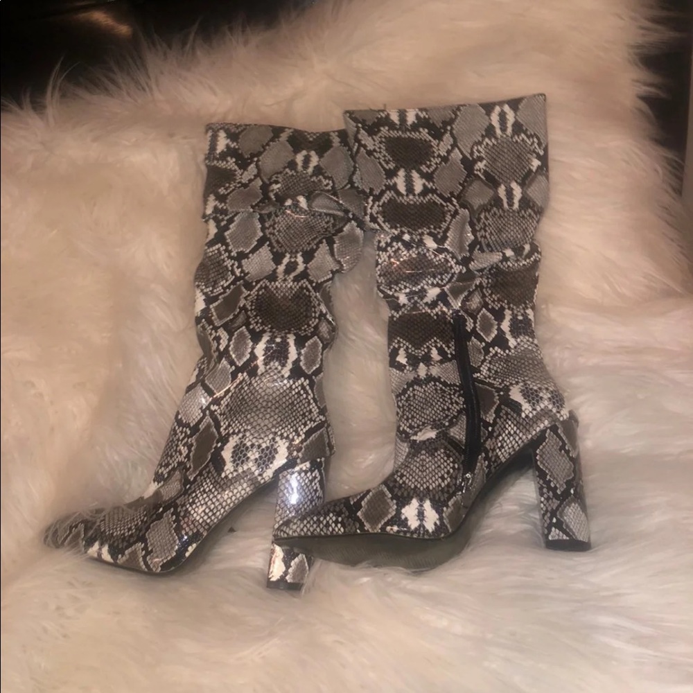 Snake skin boots